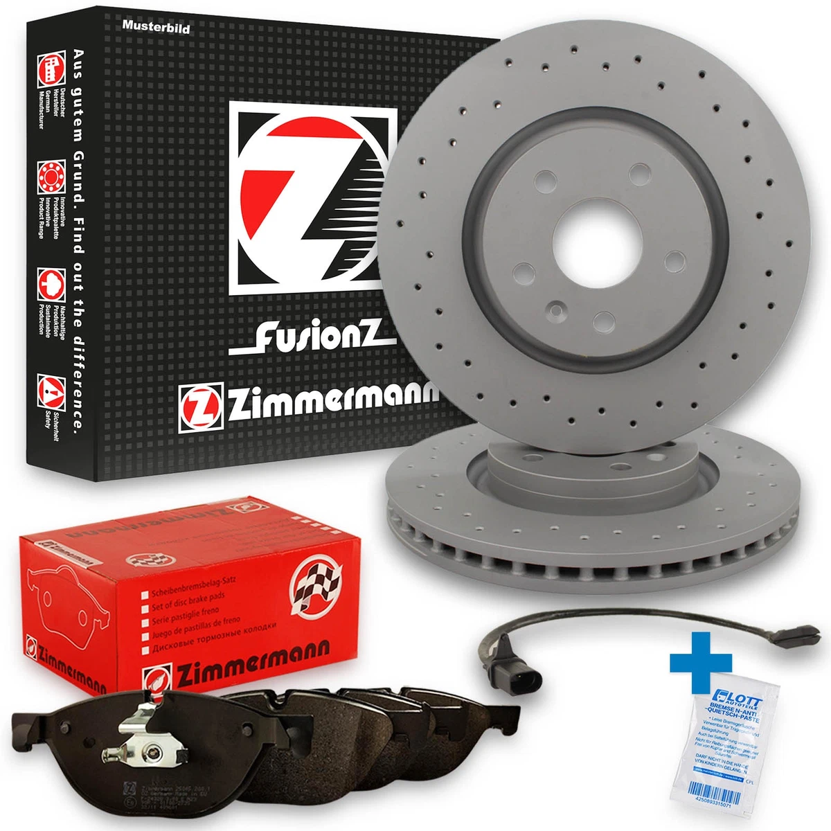 Otto-Zimmermann гальмівні диски та колодки для VW Sharan 7M8 Otto-Zimmermann гальмівні диски та колодки для VW Sharan 7M8