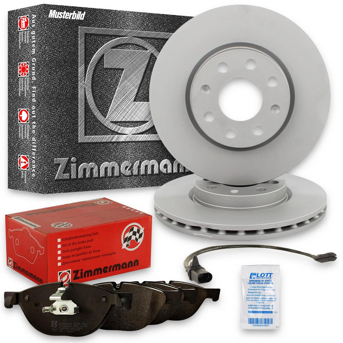 Гальмівні диски та колодки Zimmermann для Renault Laguna Купе (DT0/1) 3.0 dCi